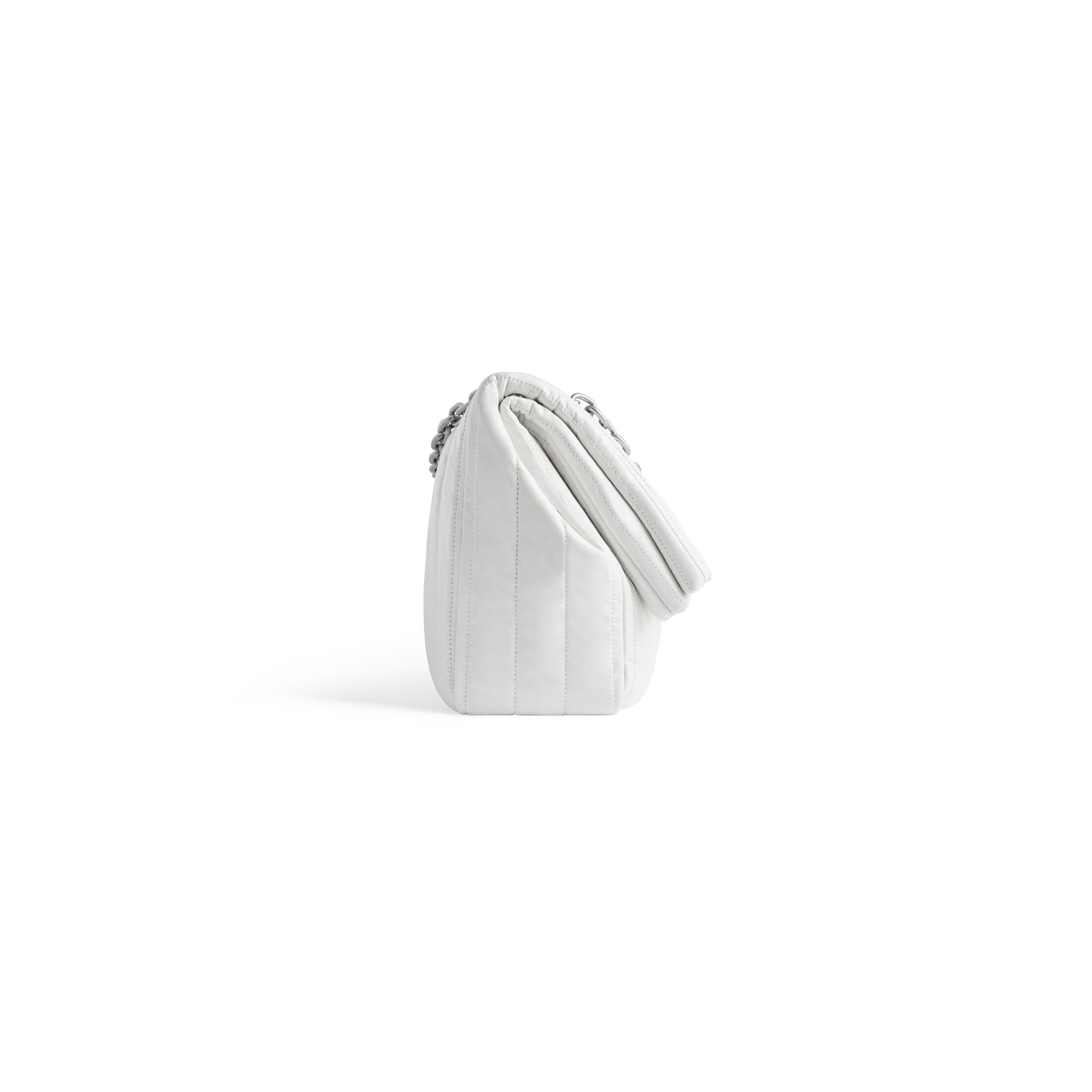 balenciaga Monaco Medium Chain Bag Quilted in Off White 7659452AASE9106