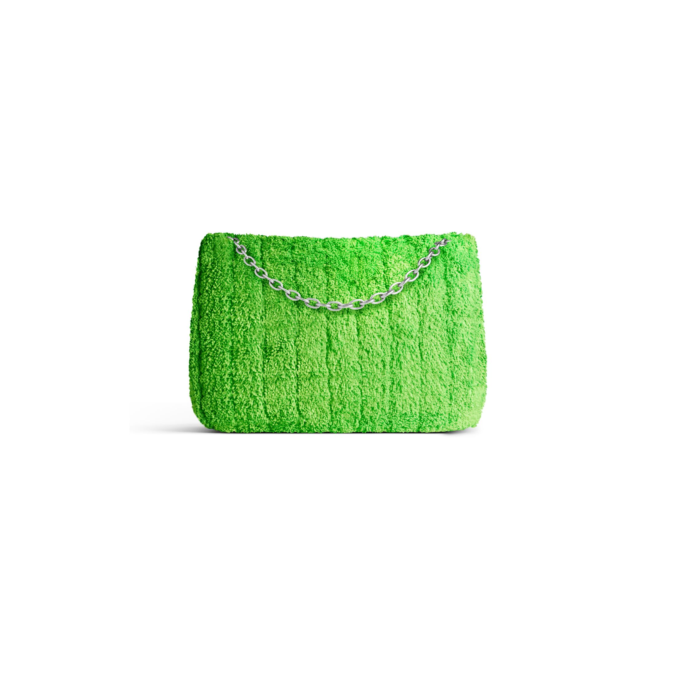 balenciaga Monaco Mini Bag Quilted Towel Fabric in Green 7816722AA053824