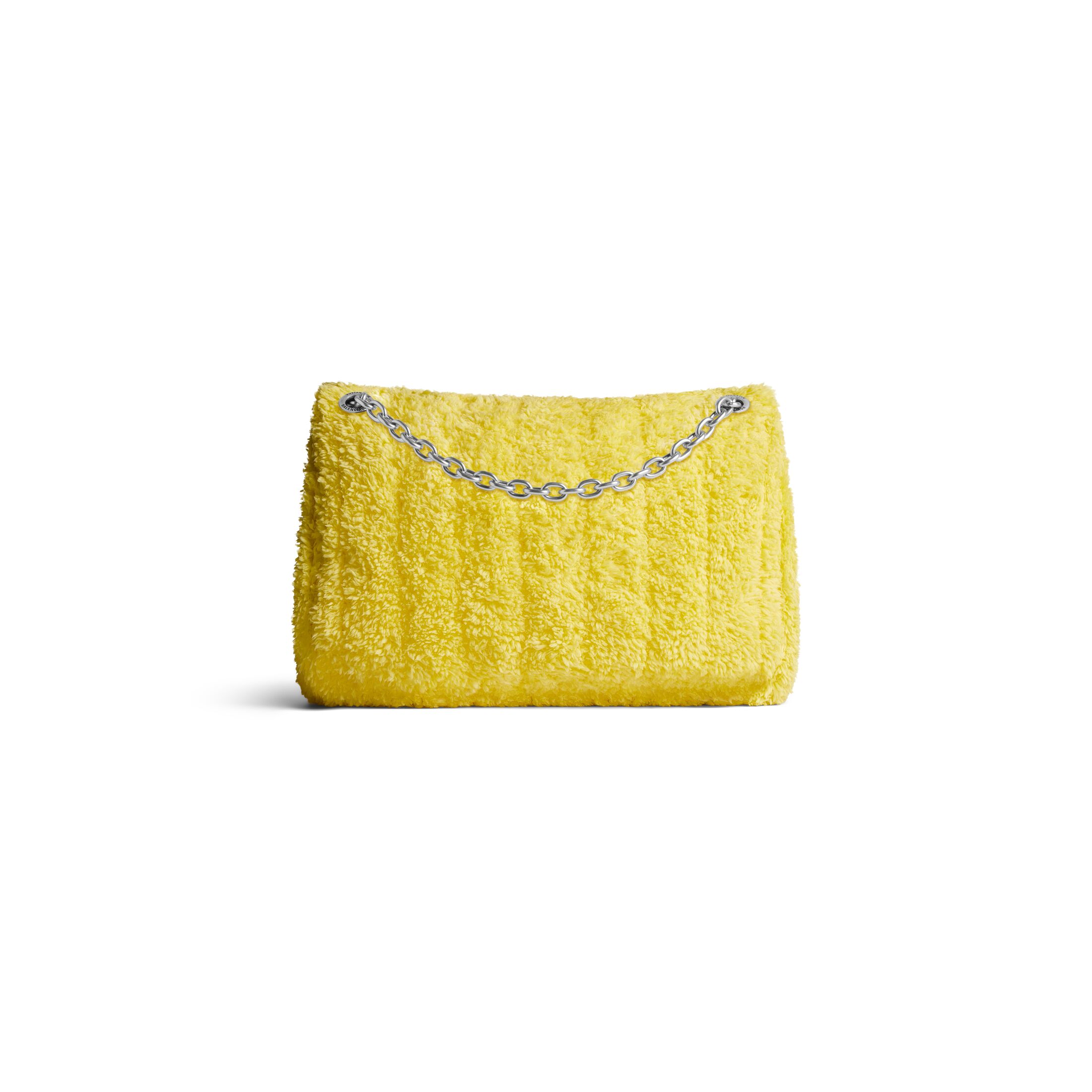 balenciaga Monaco Mini Bag Quilted Towel Fabric in Yellow 7816722AA053504