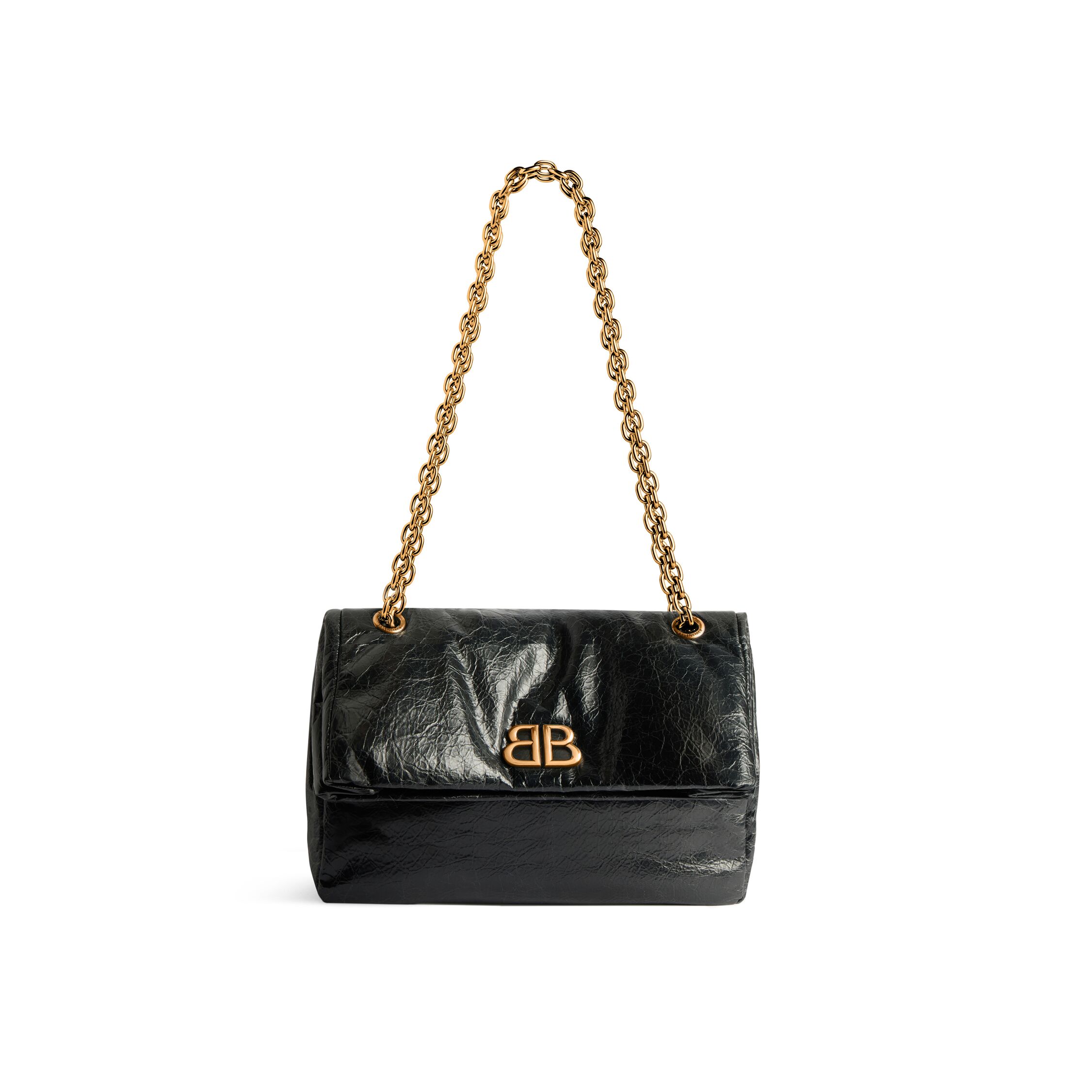 balenciaga Monaco Small Chain Bag in Black 7659662AAR81000