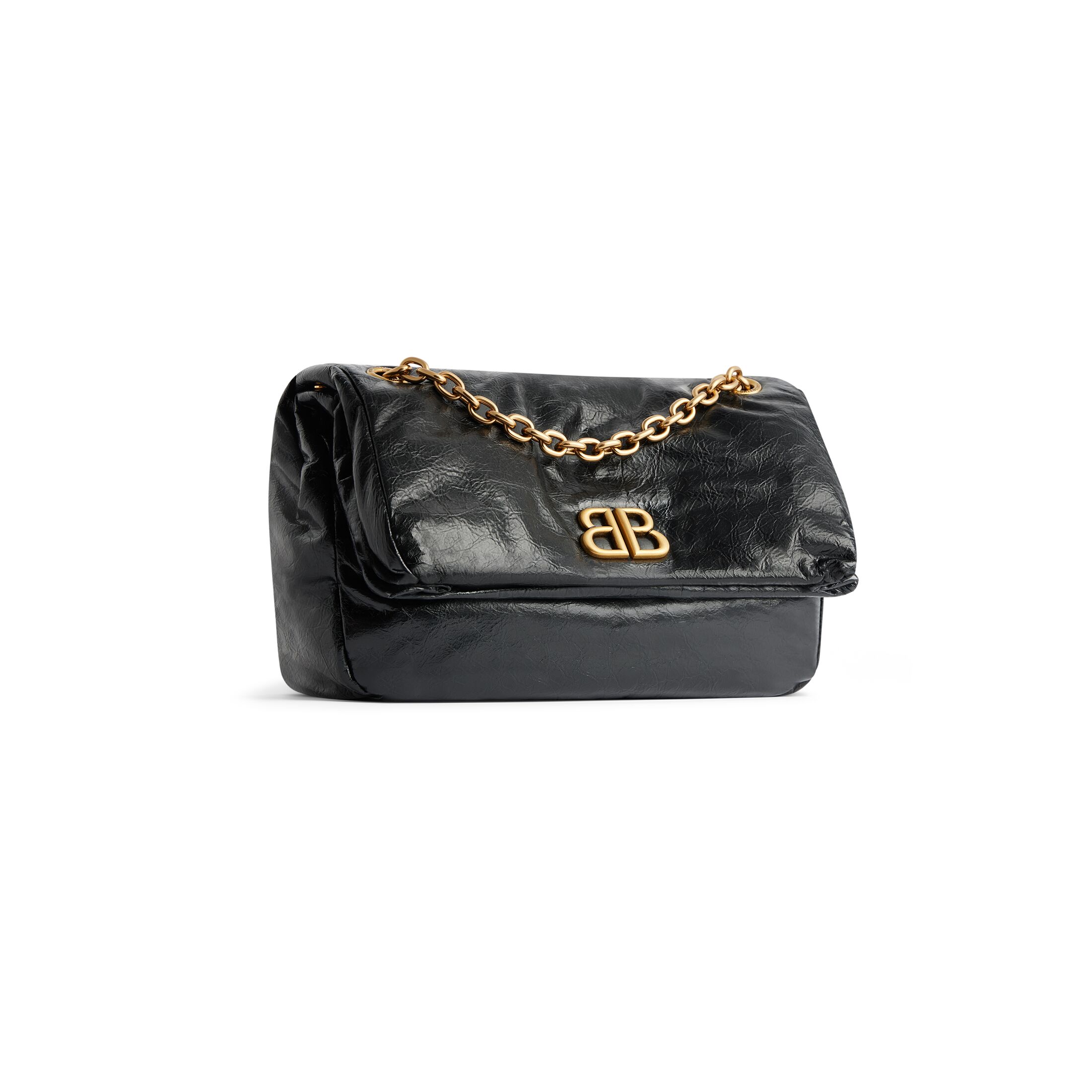 balenciaga Monaco Small Chain Bag in Black 7659662AAR81000