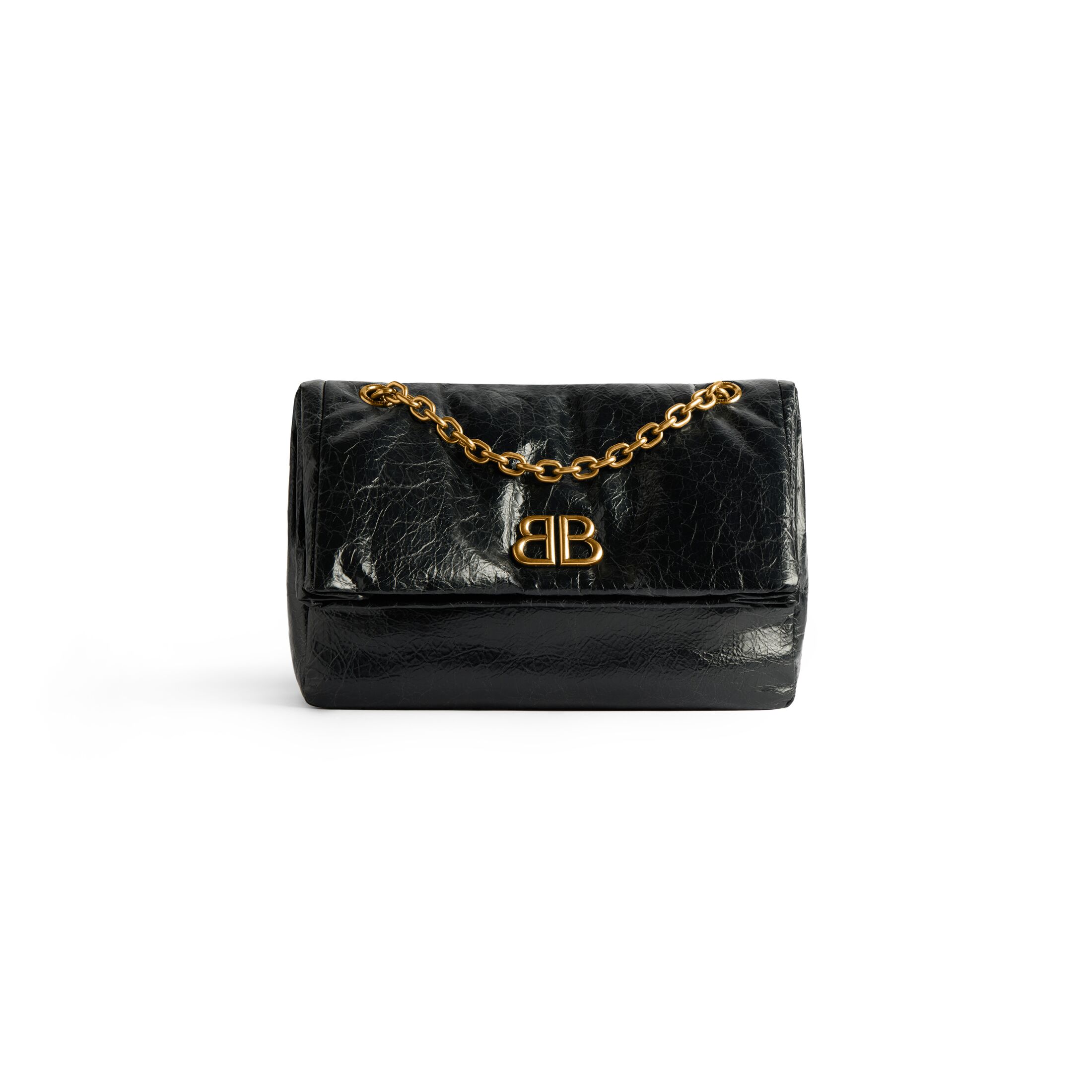 balenciaga Monaco Small Chain Bag in Black 7659662AAR81000