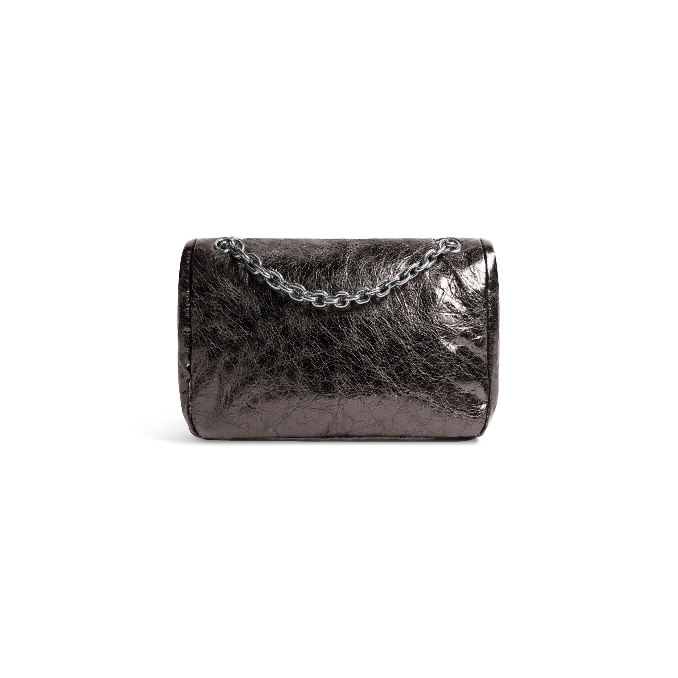 balenciaga Monaco Small Chain Bag Metallized in Dark Grey 7659662AASD1314