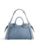 balenciaga Neo Cagole City Handbag Denim With Rhinestones in Blue 700451210BI4715