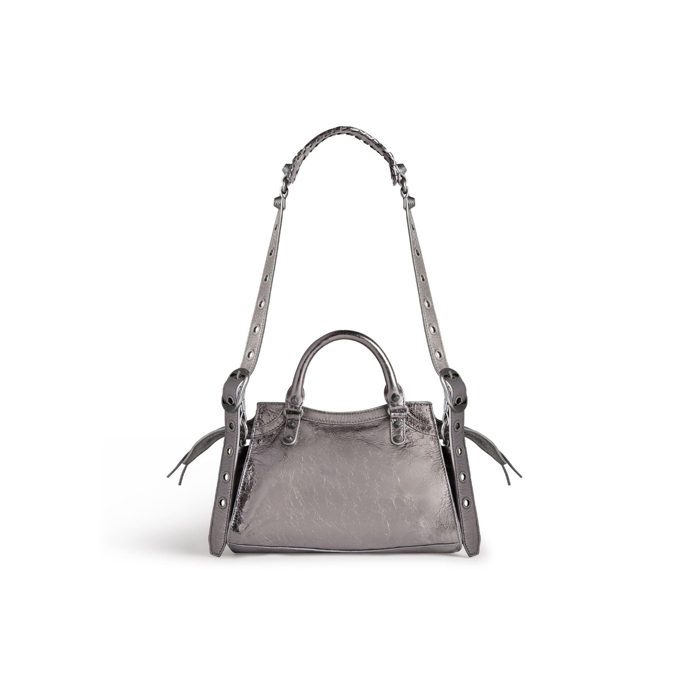 balenciaga Neo Cagole Xs Handbag Metallized in Silver 7009400GT3Y8103