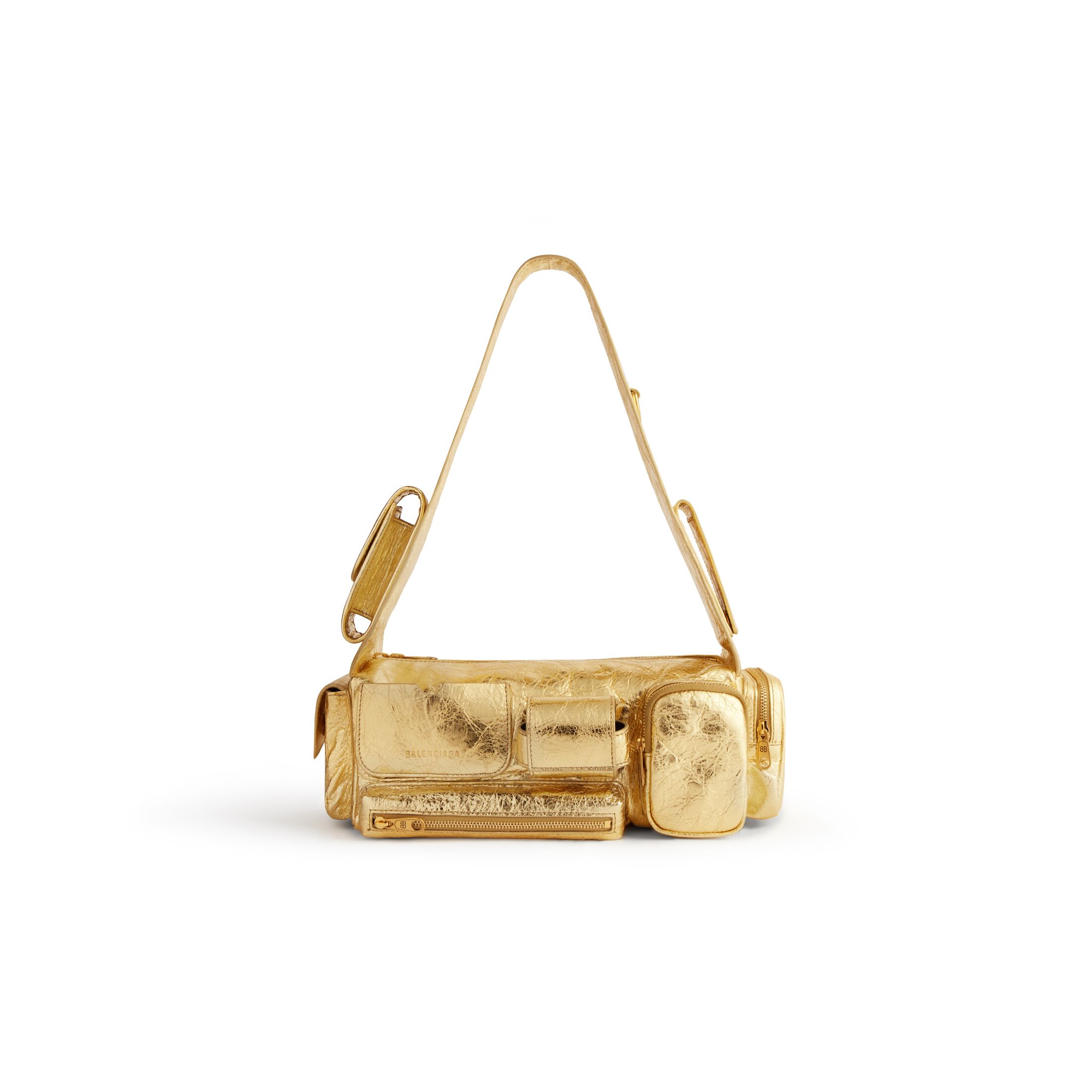 balenciaga Superbusy Xs Sling Bag Metallized in Gold 7625162AAVI8018