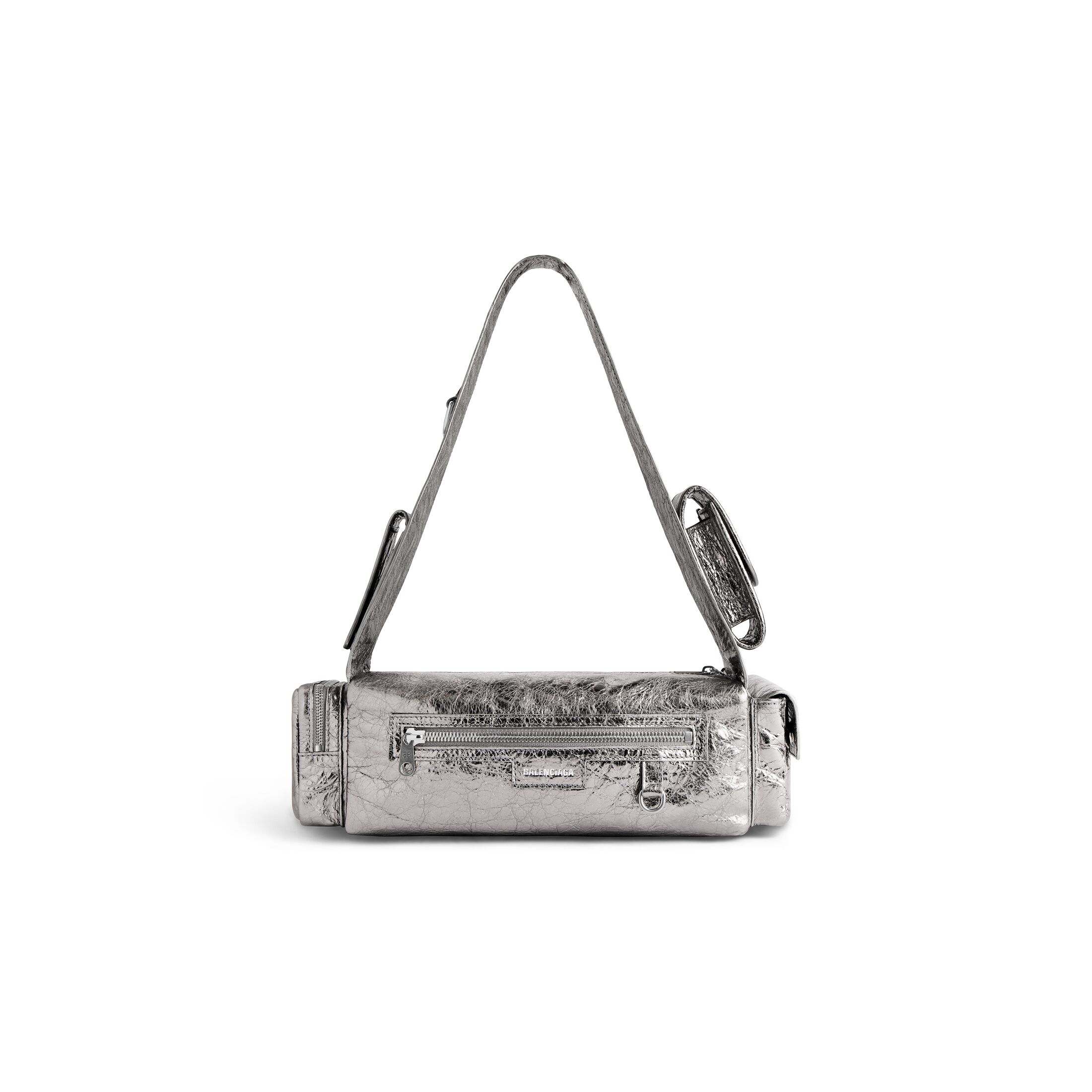 balenciaga Superbusy Xs Sling Bag Metallized in Silver 7625162AAVH8103