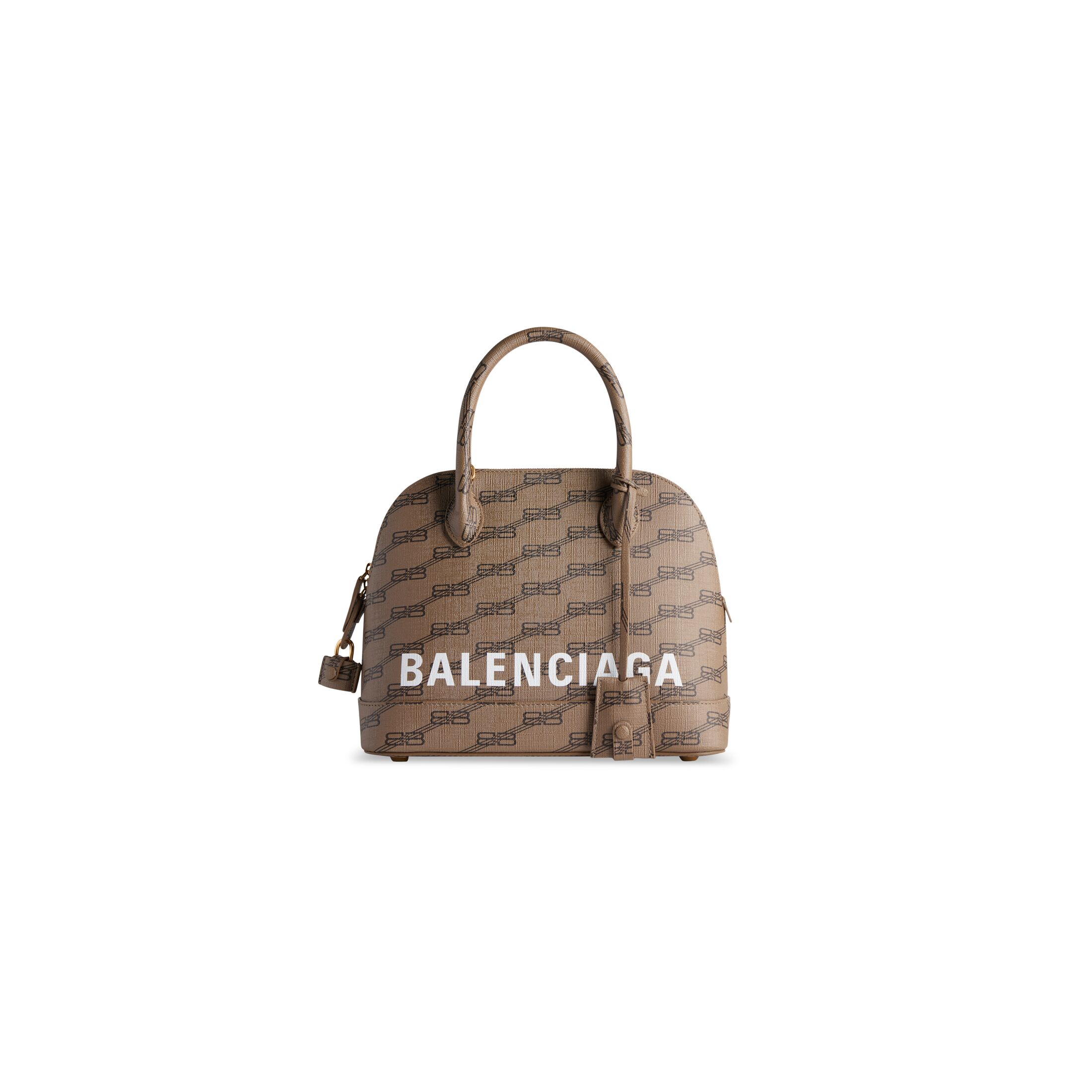 balenciaga Ville Small Handbag Bb Monogram Coated Canvas in Beige 5506452AABH2762