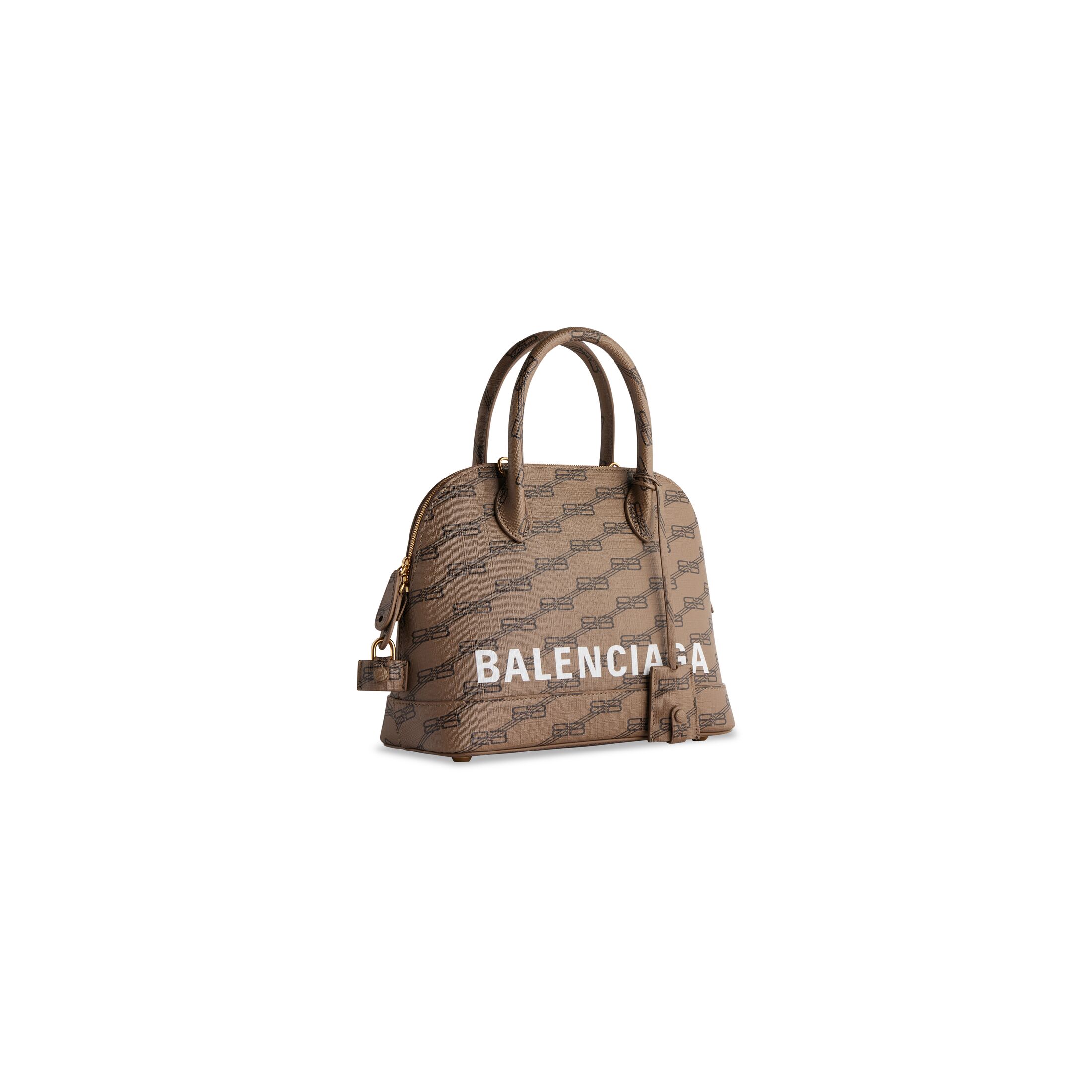 balenciaga Ville Small Handbag Bb Monogram Coated Canvas in Beige 5506452AABH2762